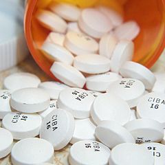 Prescription drugs. Image from Wikipedia, Created by en:User:Sponge