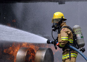 Firefighter image from United States Navy, ID 080730-N-5277R-003